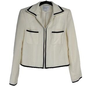 Vintage Express Lady Like Jacket Size 5/6 Cream Preppy Classic‎ Preppy Business
